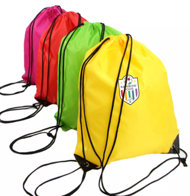 Rainbow Roos Drawstring Kit Bag