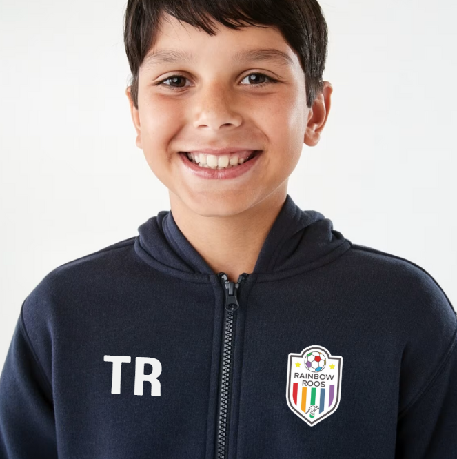 Rainbow Roos Teens (10-16yrs) Navy Hoodie